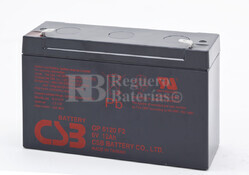 Batería para Ascensores  6 Voltios 12 Amperios CSB GP6120  