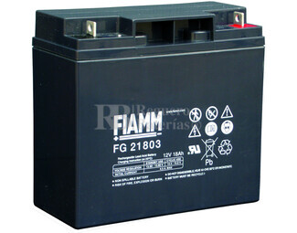 Batería para Ascensores 12 Voltios 18 Amperios FIAMM FG21803 