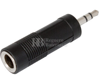 Adaptador jack macho de 3.5mm a hembra 6.3mm estreo