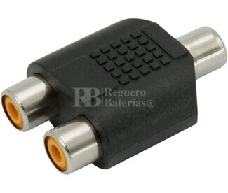 Adaptador RCA hembra a 2 hembras RCA