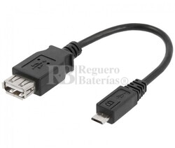  Adaptador USB-A hembra a micro USB macho, OTG móviles