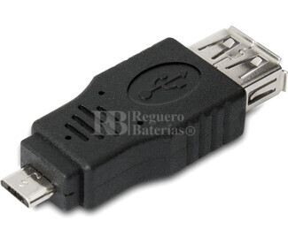 Adaptador USB-A hembra a micro USB macho, OTG mviles