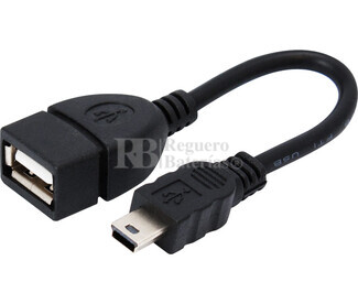 Adaptador USB-A hembra a mini USB macho, OTG mviles