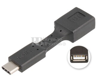  Adaptador USB-A hembra a USB-C macho, OTG mviles negro