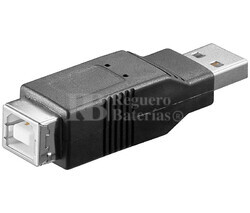 Adaptador USB-A macho a USB-B hembra