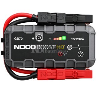 Arrancador de Bater�as NOCO Boost HD GB70 12V 2000A para Gasolina y Di�sel