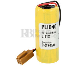 Batera Nimo CR17450 Litio (No recargable) 2.400 mAh con conector y resistencia de carga 