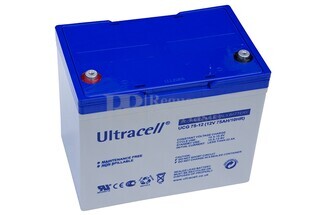 Batera Gel 12 Voltios 75 Amperios Ultracell UCG75-12