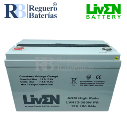 Batera 12 Voltios 100 Amperios LVH12-380WFR