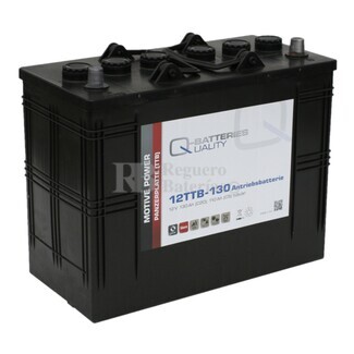 Batera 12 Voltios 130 Amperios 1.200 ciclos placa Tubular 12TTB-130 Qbatteries