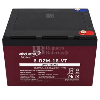 Bater�a 12 Voltios 16 Amperios Veh�culos El�ctricos Aokly 6-DZM16