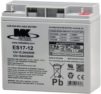 Bateria 12 Voltios 17 Amperios MK ES17-12