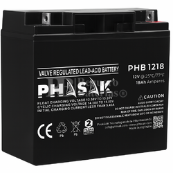 Batera 12 Voltios 18 Amperios VRLA Phasak PHB-1218
