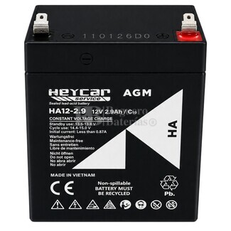 Bater�a 12 Voltios 2.9 Amperios Heycar HA12-2.9