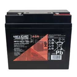 Batera 12 Voltios 22 Amperios Alta Potencia Heycar HP12-22 HEY