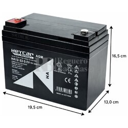 Bater�a Heycar HA12-33G EV | 12 Voltios 33 Amperios GEL