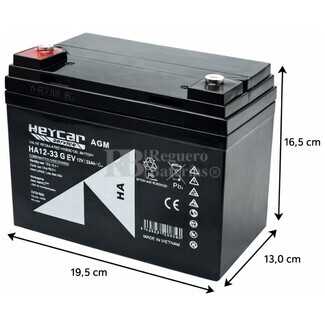 Bater�a Heycar HA12-33G EV | 12 Voltios 33 Amperios GEL
