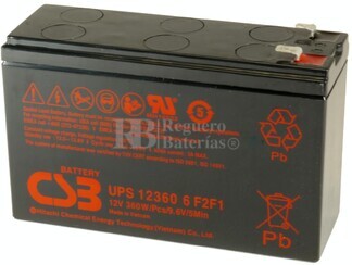 Batera 12 Voltios 6.5 Amperios UPS12360-6F2F1