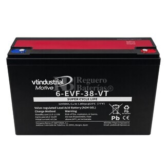 Bater�a 12 Voltios 38 Amperios Ciclo Profundo EVF12-38