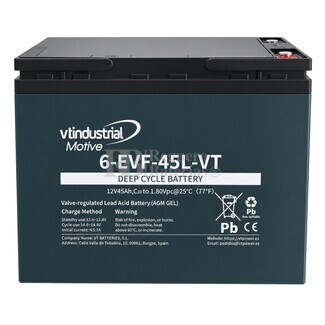 Bater�a 6-EVF12-45-L | 12 Voltios 45 Amperios Ciclo Profundo