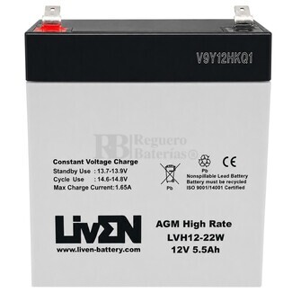 Bater�a 12 Voltios 5,5 Amperios LVH1222W
