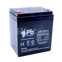 Batería 12 Voltios 5 Amperios Premium PB12-5
