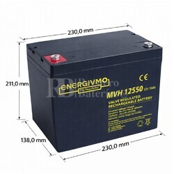 Bater�a 12 Voltios 55 Amperios Energivm MVH12550