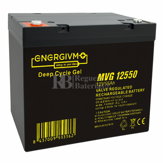 Bateria 12 Voltios 55 Amperios Gel MVG 12550