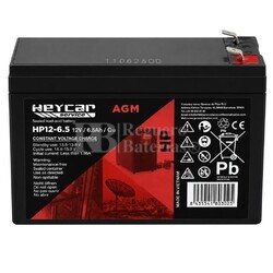 Bater�a 12 Voltios 6,5 Amperios Heycar HP12-6.5