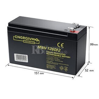 Bater�a 12 Voltios 6 Amperios Energivm MVH1260F2