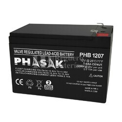 Batera 12 Voltios 7,2 Amperios  Phasak PHB-1207