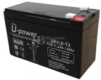 Batera 12 Voltios 7.2 Amperios U-Power UP7.2-12