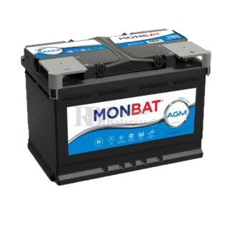 Batería Coche 12 Voltios 70 Amperios MONBAT Start-Stop AGM 70Ah - Baterias  para todo Reguero Baterias