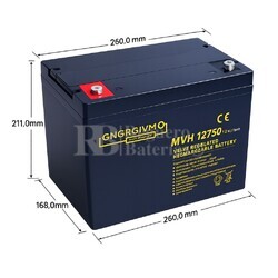 Bater�a 12 Voltios 75 Amperios Energivm MVH12750