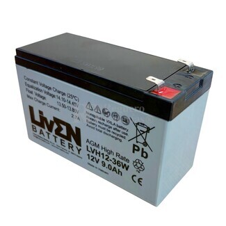 Batera 12 Voltios 9 Amperios Alta descarga LVH1236W Liven