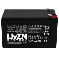 Bater�a 12 Voltios 9 Amperios Liven LV9.0-12