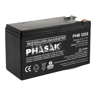 Batera 12 Voltios 9 Amperios Phasak PHB-1209