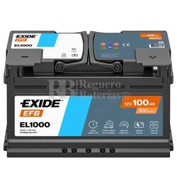 Bater�a 12V 100Ah 900A EXIDE EL1000 EFB para coche