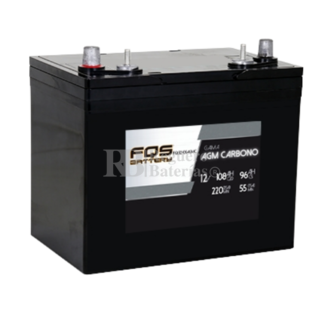 Batera 12V 108Ah C20 FQS12-105AGMC AGM Carbono