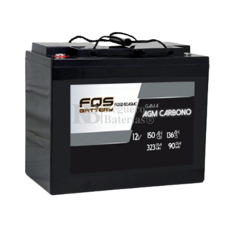 Batera 12V 150Ah C20 FQS12-150AGMC AGM Carbono