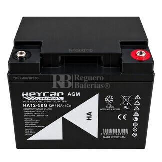 Bater�a 12V 50Ah HEYCAR HA12-50G EV VRLA Ciclo Profundo