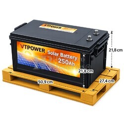 Bater�a 250 Amperios 12 Voltios Solar VT-250 VT Power