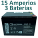 3 Baterías 12 Voltios 15 Amperios Movilidad Q-Batteries