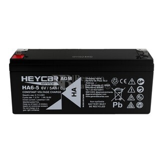 Batera 6 Voltios 5 Amperios Heycar HA6-5