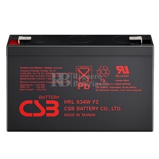 Bater�a 6 Voltios 9 Amperios Csb HRL634WF2