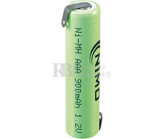 Batera AAA 1.2 Voltios 900 mAh NiMh recargable C-Lengetas  