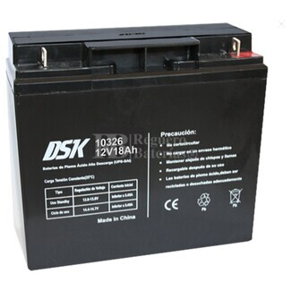 Batería AGM 12 Voltios 18 Amperios Alta Descarga DSK