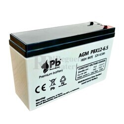 Batería 12 Voltios 6.5 Amperios AGM PBX12-6.5