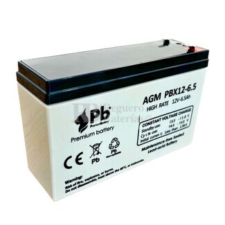 Batera 12 Voltios 6.5 Amperios AGM PBX12-6.5