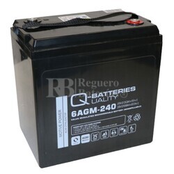 Batería AGM 6 Voltios 268 Amperios QBatteries 6AGM240 Sin Mantenimiento
